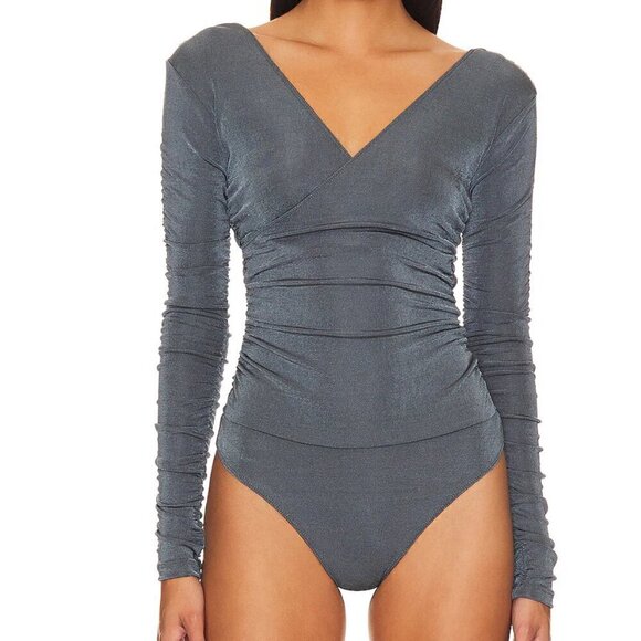 #31  NWT Free People Reya Bodysuit in Storm Water - Picture 2 of 8